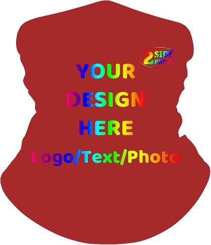 Custom Balaclava Neck Gaiter with Logo Custom Face Mask Personalized Neck Gaiter for Men Women Add Your Text Photo in Kuwait