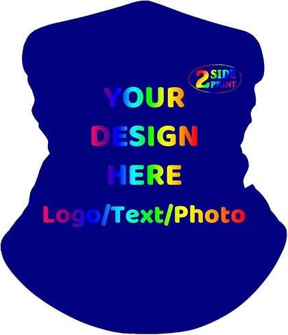 Custom Balaclava Neck Gaiter with Logo Custom Face Mask Personalized Neck Gaiter for Men Women Add Your Text Photo in Kuwait