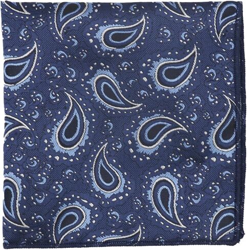 Paisley Pocket Squares for Men, Satin Suit Handkerchiefs with Holder for Wedding Business Prom Accessories in Kuwait