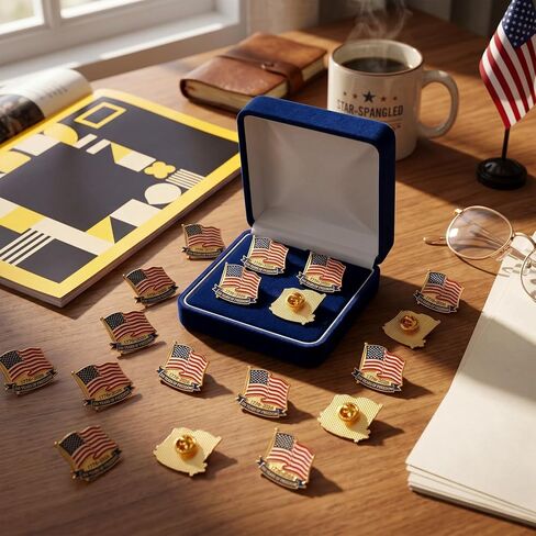 24/48 Pcs 250th Anniversary Lapel Pin Patriotic USA Metal Pin for Independence Day 250th Birthday Celebrating Gift in Saudi Arabia