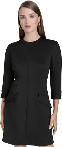 Halston Women's 3/4 Sleeve Round Neck Dress in Kuwait