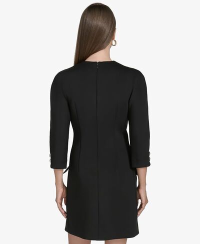 Halston Women's 3/4 Sleeve Round Neck Dress in Kuwait