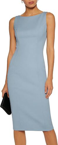 Belle Poque Womens Bodycon Dress Pencil Sheath Dresses Sleeveless Boat Neck Dress Work Dresses Business Casual in Kuwait