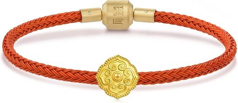 CHOW SANG SANG 999 Gold Charme Auspicious 'Sihe Ruyi' Charm Bracelet for Women & Men 17cm 96271C in Kuwait