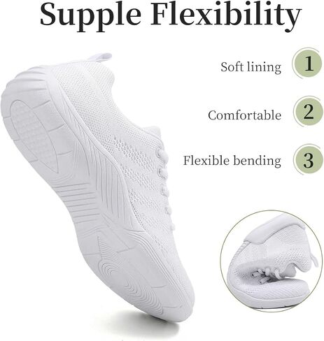 Girls Cheerleading Shoes White Dance Sneakers Youth Cheer Non-Slip Tennis Shoes Lightweight Soft Flexible Breathable Cheer Shoes for Daily Practice Game Day (Little Kid/Big Kid) in Kuwait