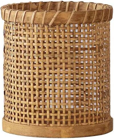 Rattan Woven Hurricane Glass Candle Holders,Cane Wrapped Sleeve Flower Vase Decorative Votive Candleholder for Pillar Candles,Rustic Boho Tea Light Candle Holder for Centerpiece Table Wedding Decor ( in Kuwait