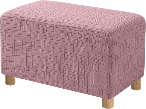 High Stretch Large Ottoman Cover Square, Ottoman Cover Rectangular for Folding Storage Stool, Thick Ottoman Slipcovers Washable Removable, with Elastic Bottom (Large, Charcoal Gray) in Saudi Arabia