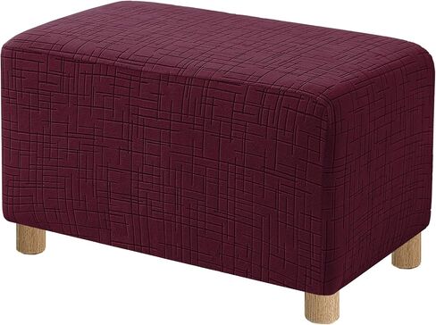 High Stretch Large Ottoman Cover Square, Ottoman Cover Rectangular for Folding Storage Stool, Thick Ottoman Slipcovers Washable Removable, with Elastic Bottom (Large, Charcoal Gray) in Saudi Arabia