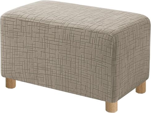 High Stretch Large Ottoman Cover Square, Ottoman Cover Rectangular for Folding Storage Stool, Thick Ottoman Slipcovers Washable Removable, with Elastic Bottom (Large, Charcoal Gray) in Saudi Arabia