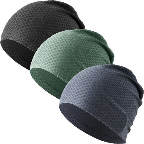WTACTFUL 3-Pack Cooling Skull Caps for Men Women - Breathable Mesh Quick-Dry Dreadlock Cap for Running Gym & Summer Sports in Saudi Arabia