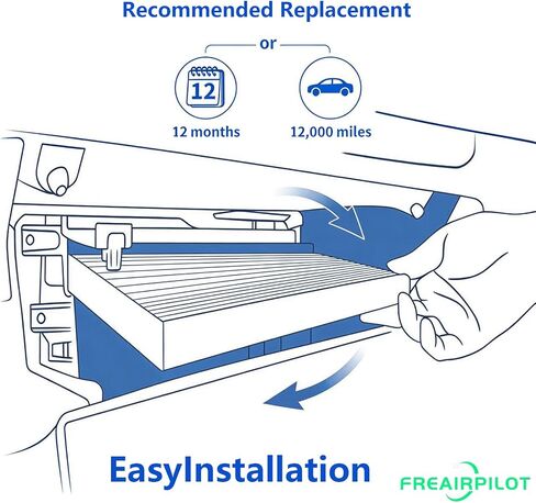 Freairpilot CF11819 Cabin Air Filter,Replacement For Hyundai/GMC/KIA/Saturn. OEM# CP819,19130294,20901295,97133-3SAA0,97133-A9000,2TF79-AQ000,3RF79-AQ000,3SF79-AQ000 ﻿ in Saudi Arabia