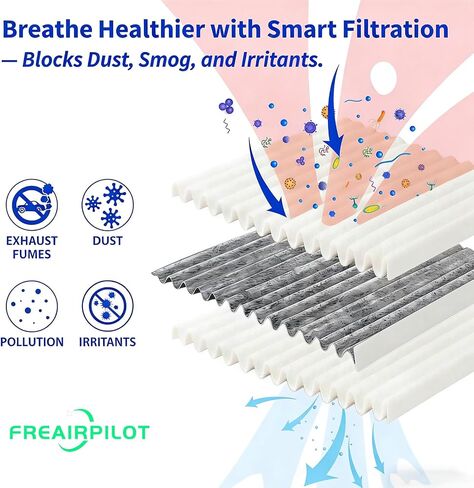Freairpilot CF11819 Cabin Air Filter,Replacement For Hyundai/GMC/KIA/Saturn. OEM# CP819,19130294,20901295,97133-3SAA0,97133-A9000,2TF79-AQ000,3RF79-AQ000,3SF79-AQ000 ﻿ in Saudi Arabia