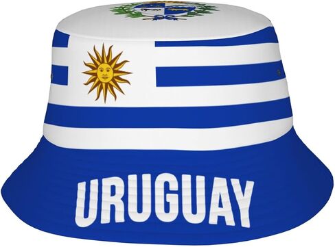 Flag of Uruguay Bucket Hat Printed Hats Soccer Fan Supporter Cheer Team Caps Fans Gifts Multi in Kuwait