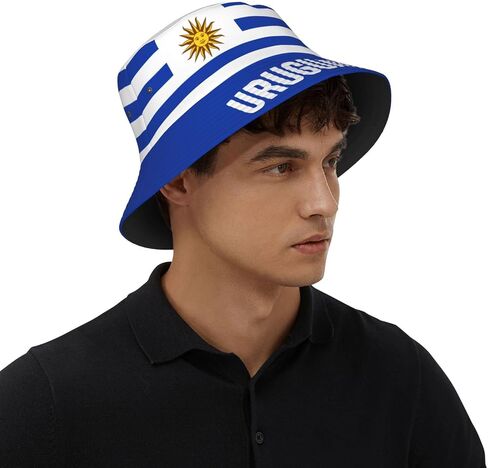 Flag of Uruguay Bucket Hat Printed Hats Soccer Fan Supporter Cheer Team Caps Fans Gifts Multi in Kuwait