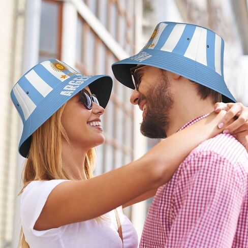 Argentina 3 Stars Flag Bucket Hat Printed Hats Soccer Fan Supporter Cheer Team Caps Fans Gifts Multi in Kuwait