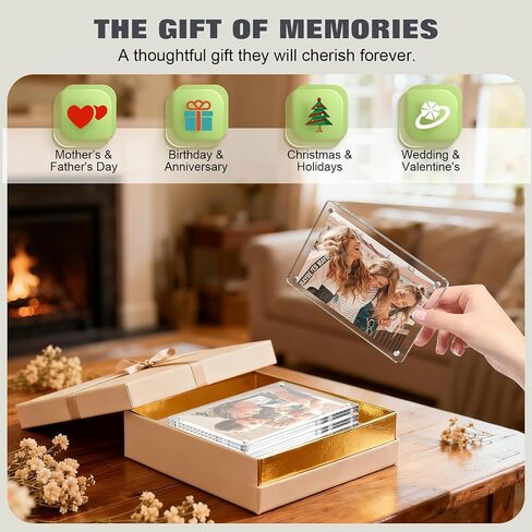 4 Pack 4x6 Magnetic Picture Frame for Refrigerator, Clear Acrylic Magnetic Photo Frame for Fridge, Locker & Whiteboard, Vertical or Horizontal Standard Size Frame for Home & Office Decor in Saudi Arabia