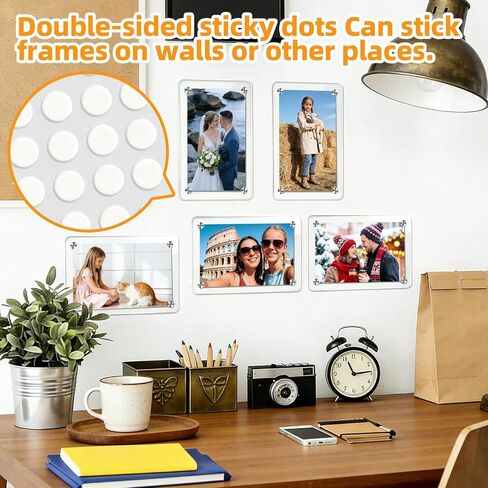 20 Pack Acrylic Fridge Magnetic Frame for Fujifilm Instax Mini,Polaroid Frame for Refrigerator,2.36x3.54 In Mini Picture Frames for School, Office,Locker Decor in Saudi Arabia