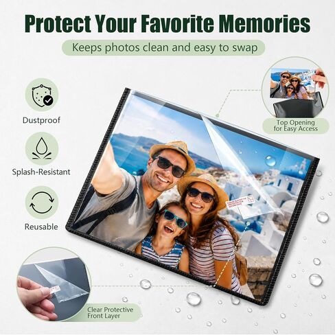 12 Pack Magnetic Picture Frames for Refrigerator,4x6 Inches Magnetic Picture Frame,Magnetic Frames For Refrigerator,Locker,Wall,Cabinet(Black) in Saudi Arabia