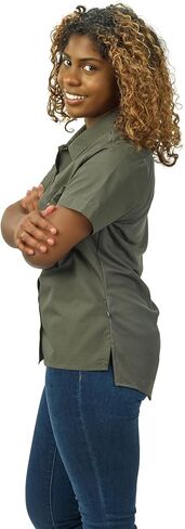 Mercer Culinary Women's Brewer Shirt, Olive Green, S in Saudi Arabia