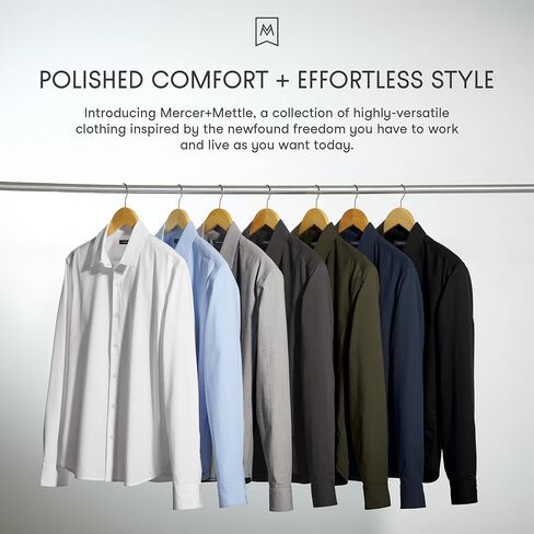 Mercer+Mettle Unisex Long Sleeve Twill Overshirt | Long Sleeve Shacket with Pockets for Men & Women, Button Up Jacket in Saudi Arabia