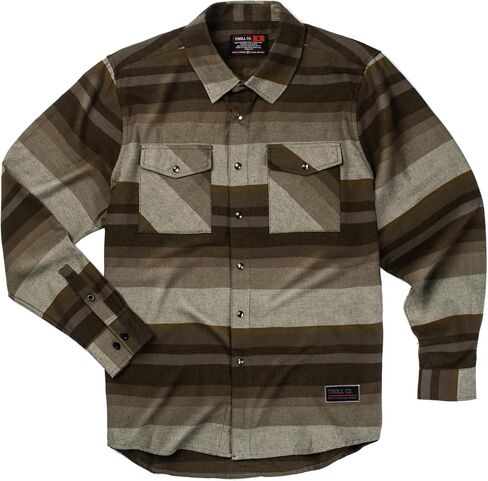 Men’s Plaid Flannel Shirt – Long Sleeve Button Down, Cotton Blend, Regular Fit, Snap Closure, Casual Work Shirt in Saudi Arabia