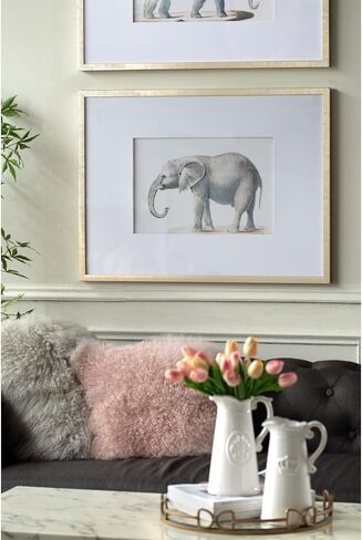 23.6x31.5 Elephant Pencil Drawings, Set of 2 in Kuwait