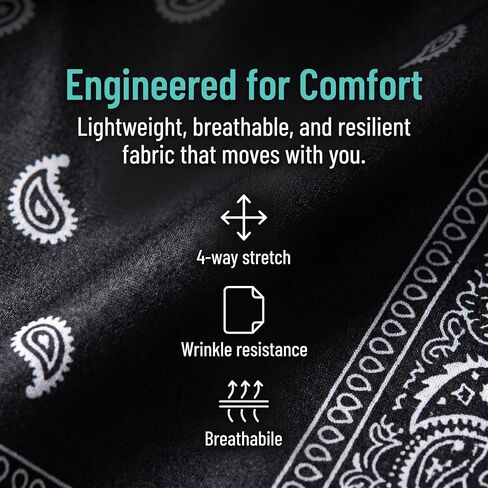 5Pack Paisley Cooling Headscarf Cap, Elastic Cycling Sports Cap, Breathable Motorcycle Pirate Head Wrap-Adjustable Straps in Kuwait
