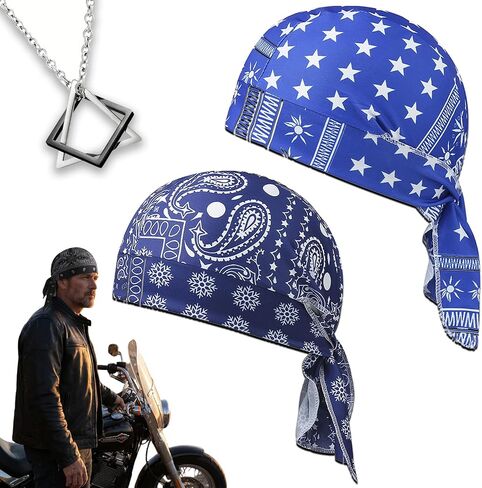 5Pack Paisley Cooling Headscarf Cap, Elastic Cycling Sports Cap, Breathable Motorcycle Pirate Head Wrap-Adjustable Straps in Kuwait