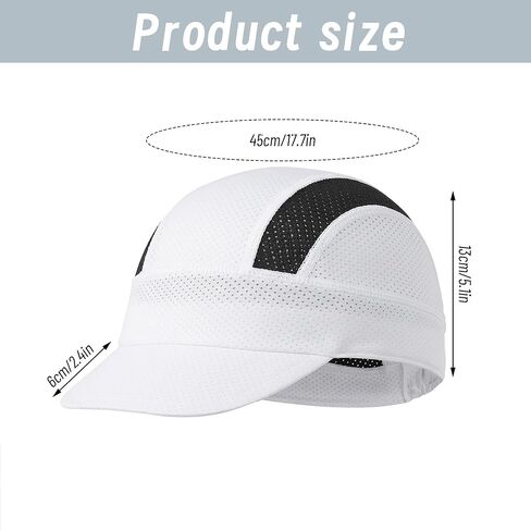 2Pcs Cycling Cap for Men Cooling Skull Cap Helmet Liner with Sun Visor for Men Women Running Bike Outdoor Sports Cap White in Kuwait