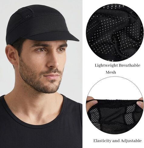 2Pcs Cycling Cap for Men Cooling Skull Cap Helmet Liner with Sun Visor for Men Women Running Bike Outdoor Sports Cap White in Kuwait