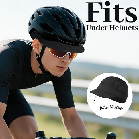 2Pcs Cycling Cap for Men Cooling Skull Cap Helmet Liner with Sun Visor for Men Women Running Bike Outdoor Sports Cap White in Kuwait