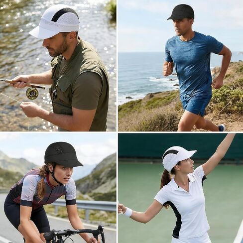 2Pcs Cycling Cap for Men Cooling Skull Cap Helmet Liner with Sun Visor for Men Women Running Bike Outdoor Sports Cap White in Kuwait