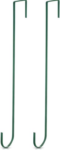 Hotop 15 Inch Wreath Hangers for Front Door Wreath Doors Hangers Steel Material Clothes Towel Hooks Holder Over The Door Hanger Hooks 2 Pcs for Christmas Halloween Front Decorations(White) in Kuwait