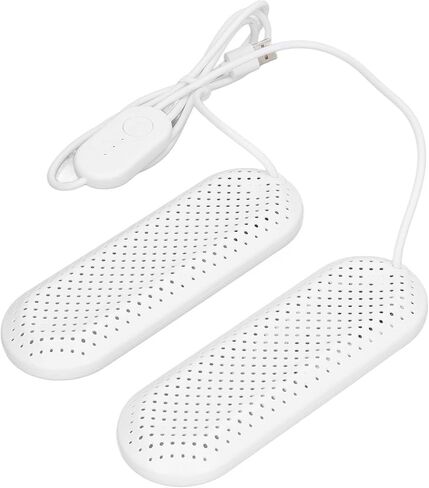 Rengue USB Shoe Dryer with Timer, Dryer for Adults and Students, 122F Fast Drying, Portable, ABS and Ceramic, 6.3x18cm USB Shoe with Timer, Deodorizing Boot Nan Household Appliances (White) in Kuwait