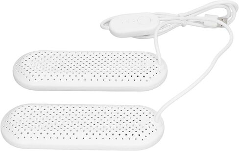 Rengue USB Shoe Dryer with Timer, Dryer for Adults and Students, 122F Fast Drying, Portable, ABS and Ceramic, 6.3x18cm USB Shoe with Timer, Deodorizing Boot Nan Household Appliances (White) in Kuwait