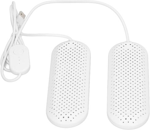 Rengue USB Shoe Dryer with Timer, Dryer for Adults and Students, 122F Fast Drying, Portable, ABS and Ceramic, 6.3x18cm USB Shoe with Timer, Deodorizing Boot Nan Household Appliances (White) in Kuwait