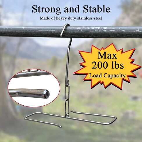 2Pack Wader Hangers for Boot, Stainless Steel Boot Hangers for Drying Fishing Hunting Waders, Tall Boots, Boot Drying and Storage Drying for Room, Outdoor or Garage Boot Rack in Saudi Arabia