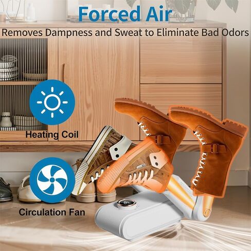 EXELIQ Shoe Dryer, 4 Adjustable Brackets, Portable Boot Dryer, Intelligent Timer, Boot and Glove Dryer, UV Light Sanitization in Saudi Arabia