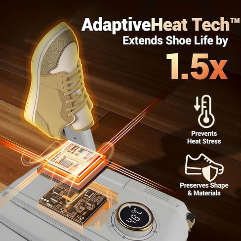 EXELIQ Shoe Dryer, 4 Adjustable Brackets, Portable Boot Dryer, Intelligent Timer, Boot and Glove Dryer, UV Light Sanitization in Saudi Arabia
