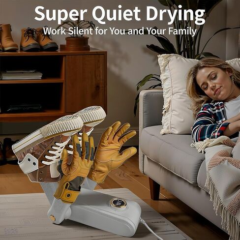 EXELIQ Shoe Dryer, 4 Adjustable Brackets, Portable Boot Dryer, Intelligent Timer, Boot and Glove Dryer, UV Light Sanitization in Saudi Arabia