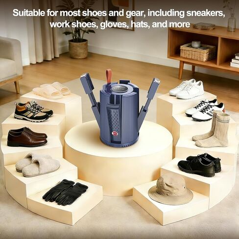Boot Dryer for Work Boots, 6 Hour Intelligent Timer, Shoe Dryer with Heat Blower, Portable Glove Dryer, Socks Dryer & Shoes Warmer, Automatic Shut-Off Timer, Blue in Saudi Arabia
