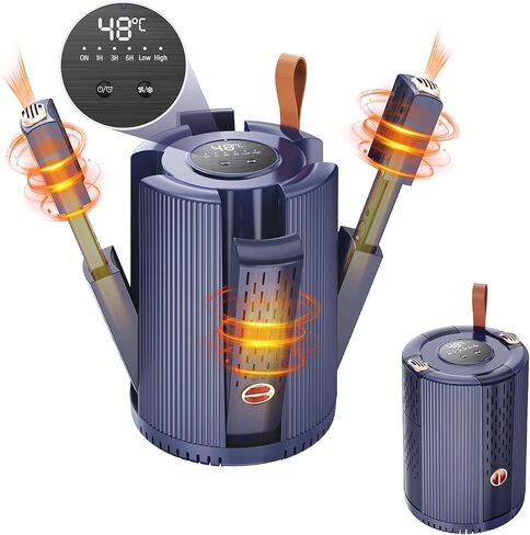 Boot Dryer for Work Boots, 6 Hour Intelligent Timer, Shoe Dryer with Heat Blower, Portable Glove Dryer, Socks Dryer & Shoes Warmer, Automatic Shut-Off Timer, Blue in Saudi Arabia