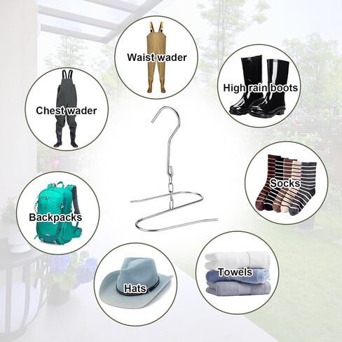 2 Pcs Fishing Waders Boot Hanger, Stainless Steel Fishing Wading Boot Drying Rack Wall Mount for Drying Fishing Waders Hunting Waders in Kuwait