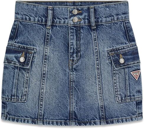 Guess Girls' Cargo Skirt Rigid Denim in Kuwait