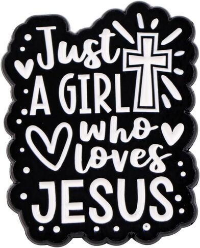 Just A Girl Who Loves Jesus Enamel Pin It's Like Punching People In The Face But With Words Badge Brooch For Backpacks Coats Hats Accessories in Kuwait