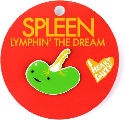 I Heart Guts Spleen Lapel Pin | Lymphin’ the Dream, Spleen Removal Funny Pins, Mono, Immunology Resident Gift, Immunologist, Med School Graduation, White Coat Ceremony, Blood Research Button in Kuwait