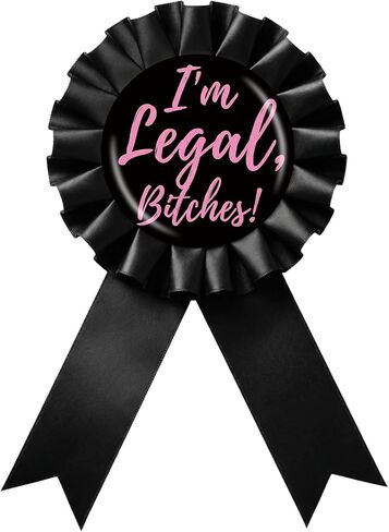 I'm 21 Buy Me a Shot Tinplate Badge Pin, Pink Rosette Happy 21st Birthday Girl Award Ribbon Button, Cheer to 21 Years Old Brooch Pin for Women, Funny 21st Birthday Party Decoration in Saudi Arabia