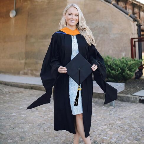 قبعة GraduationMall Masters لحفلات التخرج مع شرابة التخرج 2026، مجموعة اقتصادية للجنسين لحفلات التخرج، أسود 48 Plus(5'3"-5'5") in Kuwait