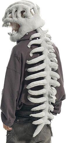 Wearable Triceratops Dinosaur Skeleton Spinosaurus Plush Dino Outfit,3D Cozy Dinosaur Skeleton Capes Plush Skulls,Halloween Costumes,33 inches in Saudi Arabia