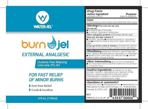 Water Jel Burn Jel Minor Burn Relief Gel Squeeze Bottle 4 oz in Kuwait